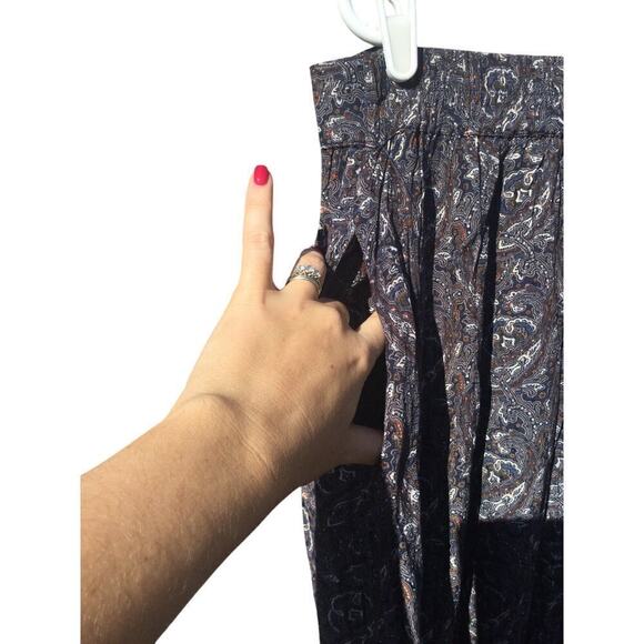 Fat Face Maxi skirt womens size 10 paisley gray grey modest long western boho - Picture 6 of 11